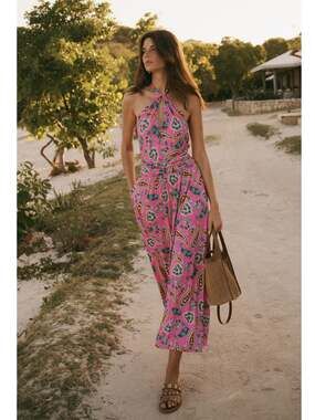 NWT Boden Sydney Halter Twist Maxi Dress Size 2
